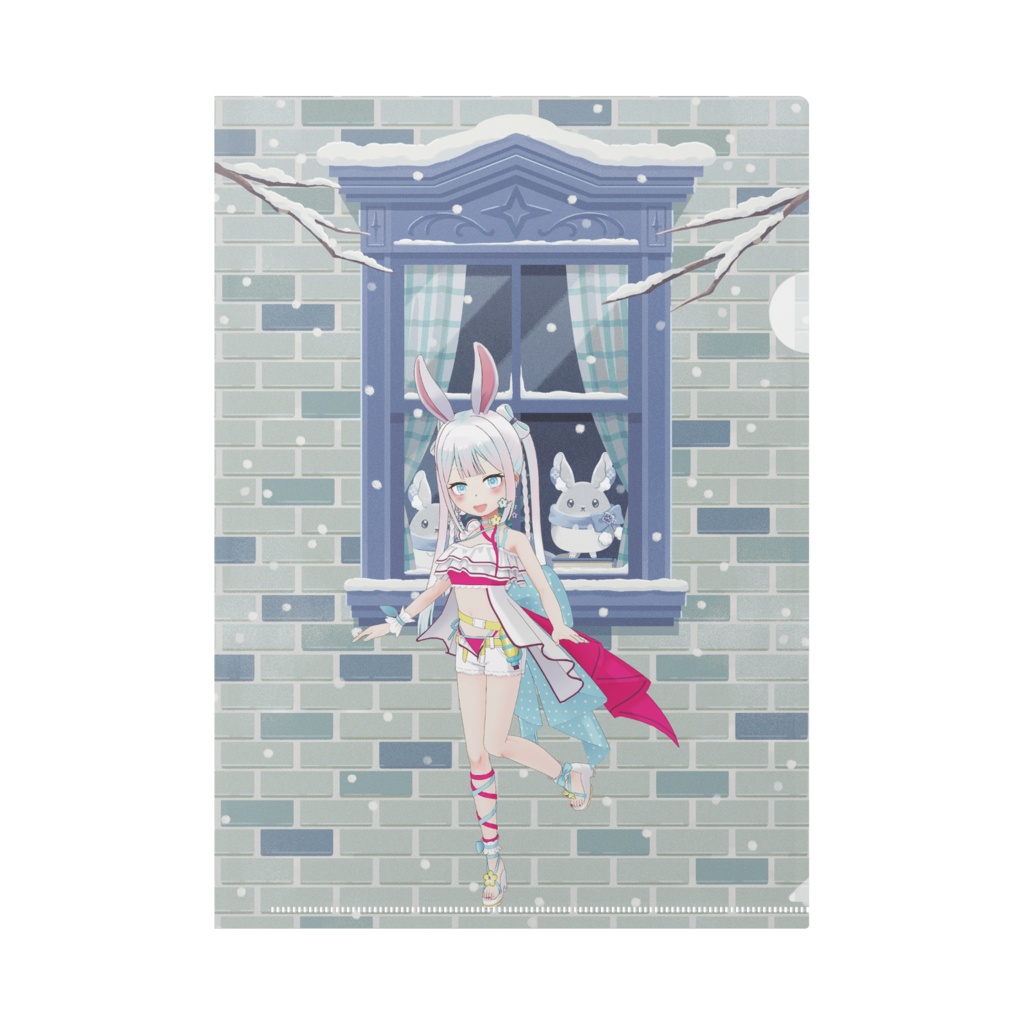 【エリートうさぎ】12月冬コーデ-クリアファイル-G0123