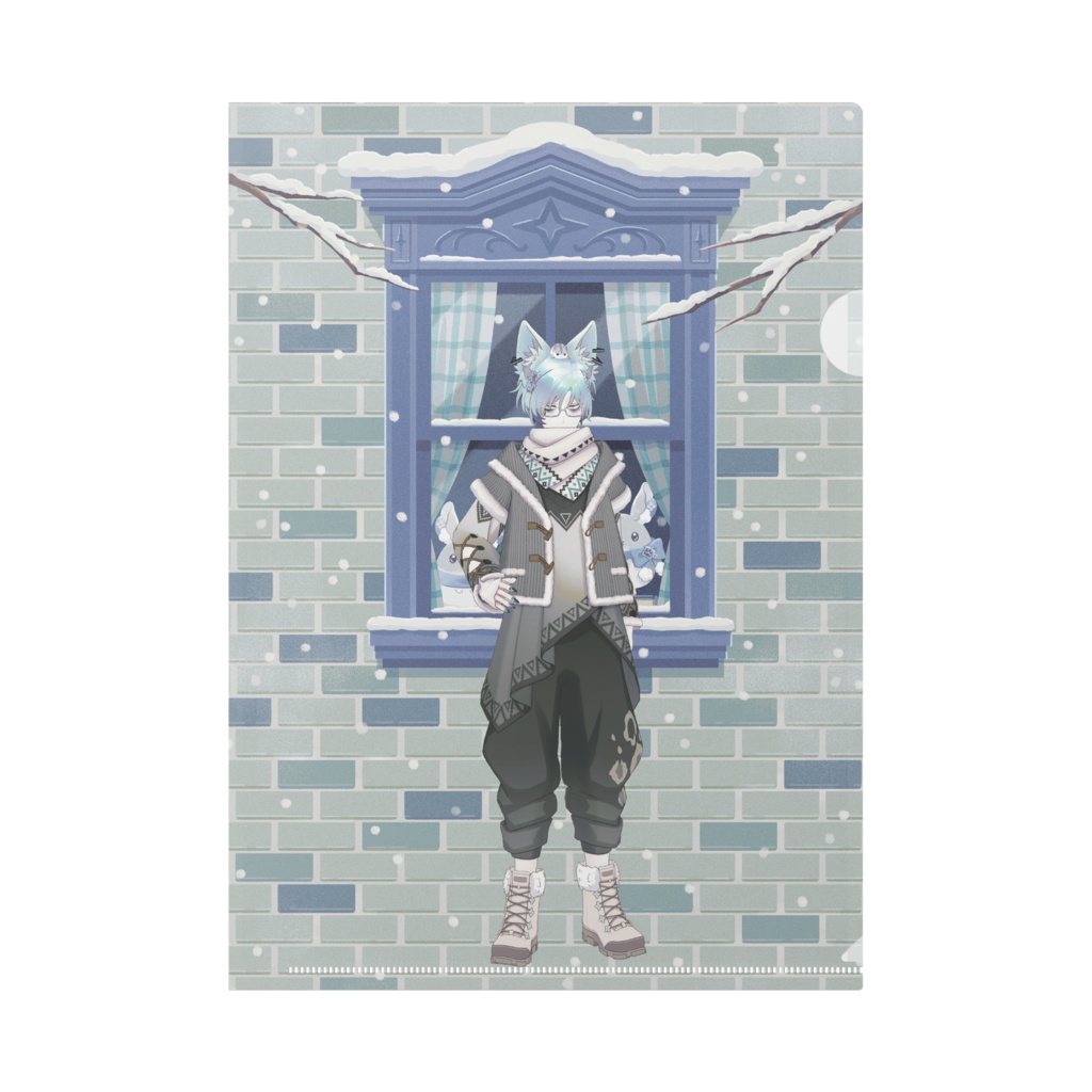 【カンテラ】12月冬コーデ-クリアファイル-G0159