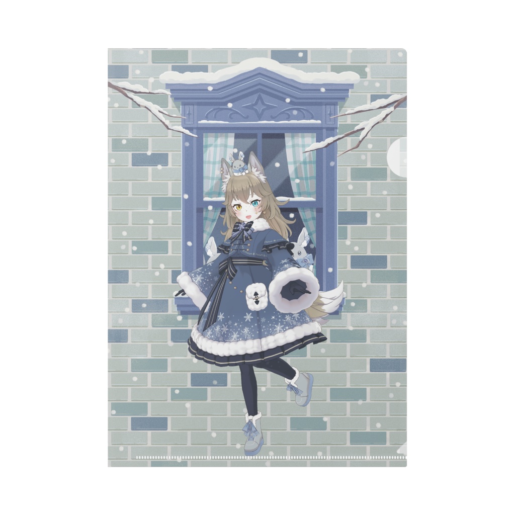 【シャケ】12月冬コーデ-クリアファイル-G0225