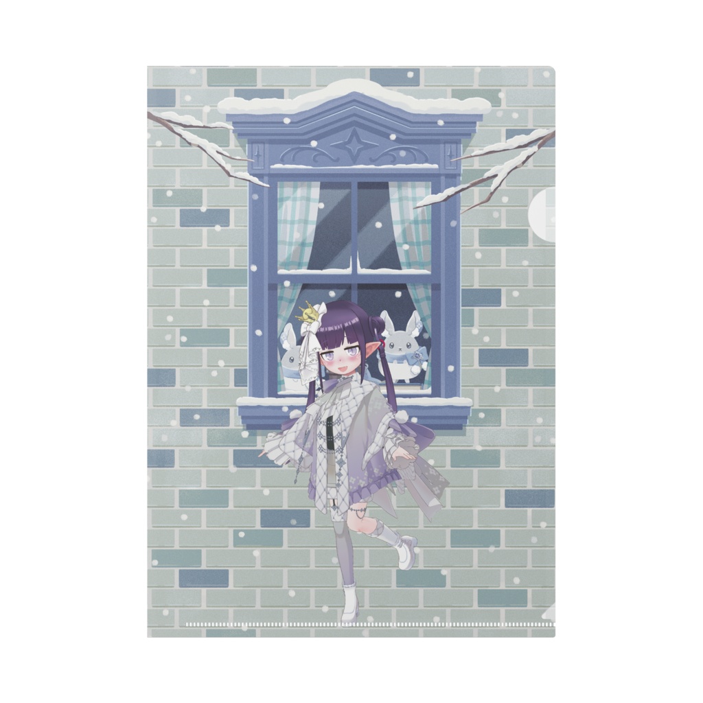 【ツキ】12月冬コーデ-クリアファイル-G0286
