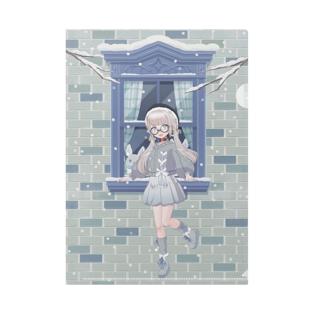 【フレニャン】12月冬コーデ-クリアファイル-G0401