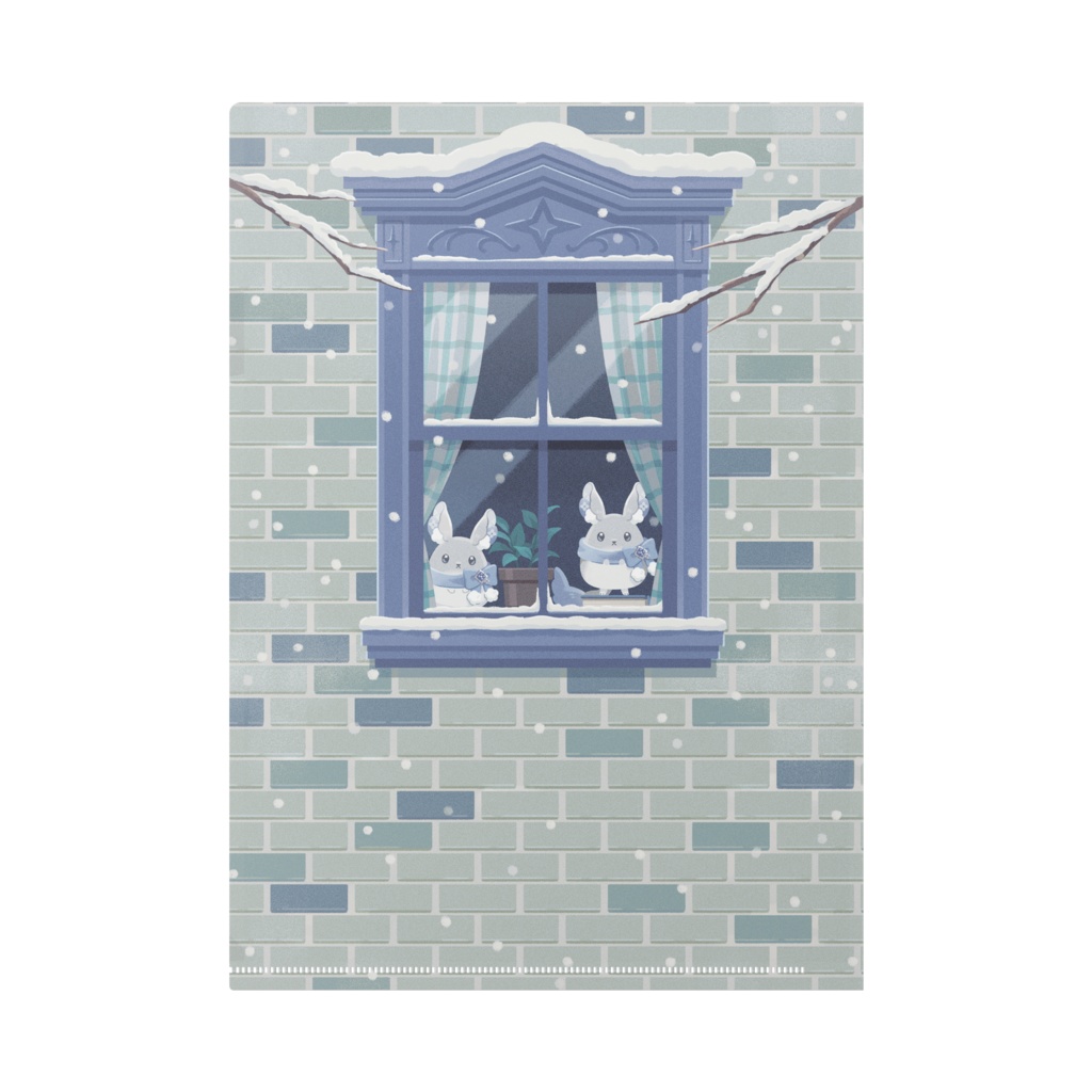 【フレニャン】12月冬コーデ-クリアファイル-G0401