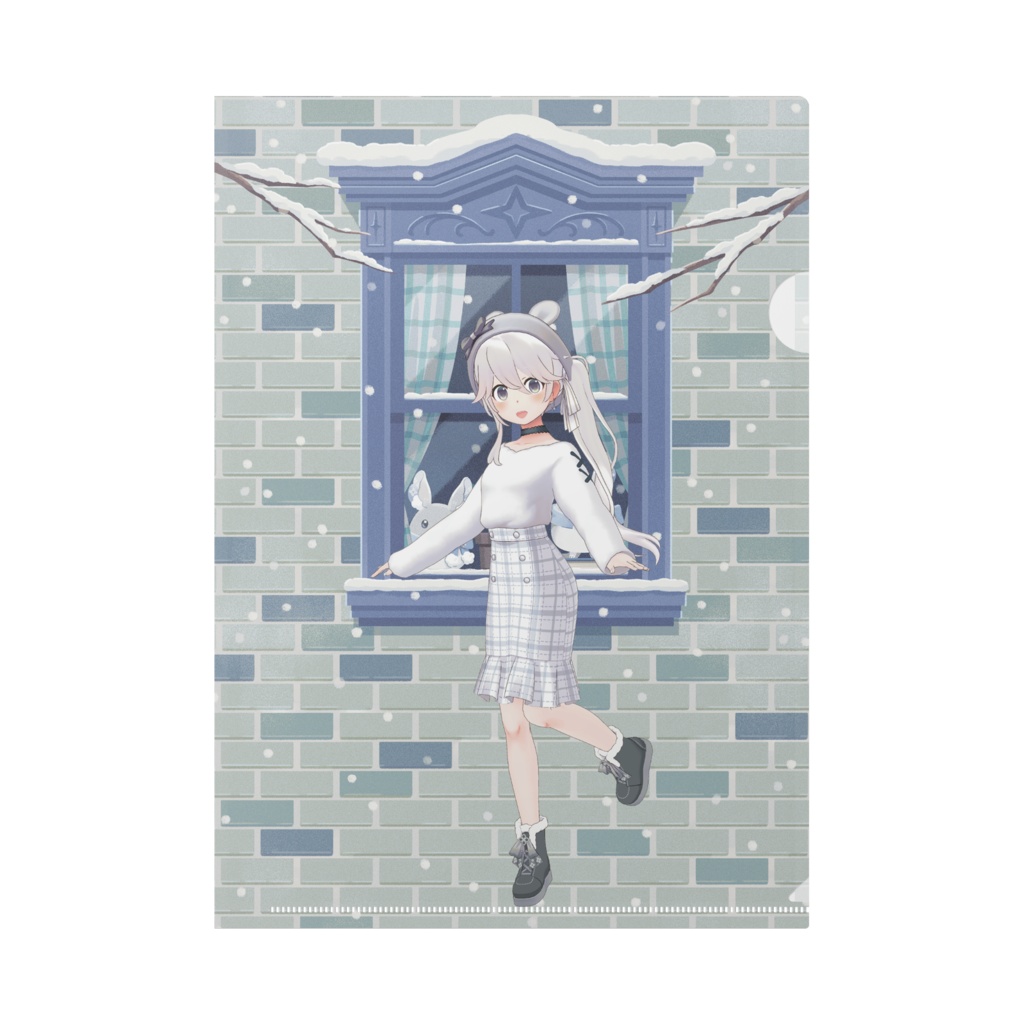 【ホワイティー舞姫】12月冬コーデ-クリアファイル-G0416