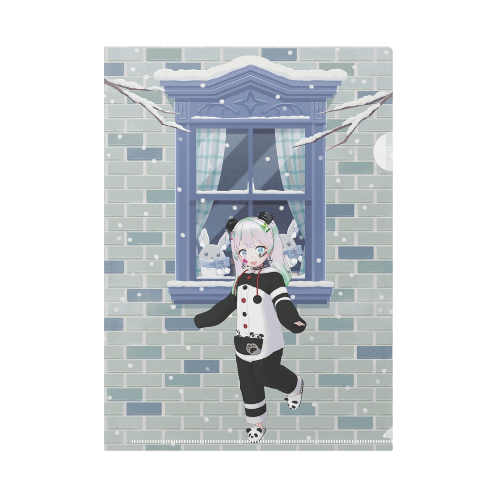 【ムーミン】12月冬コーデ-クリアファイル-G0475