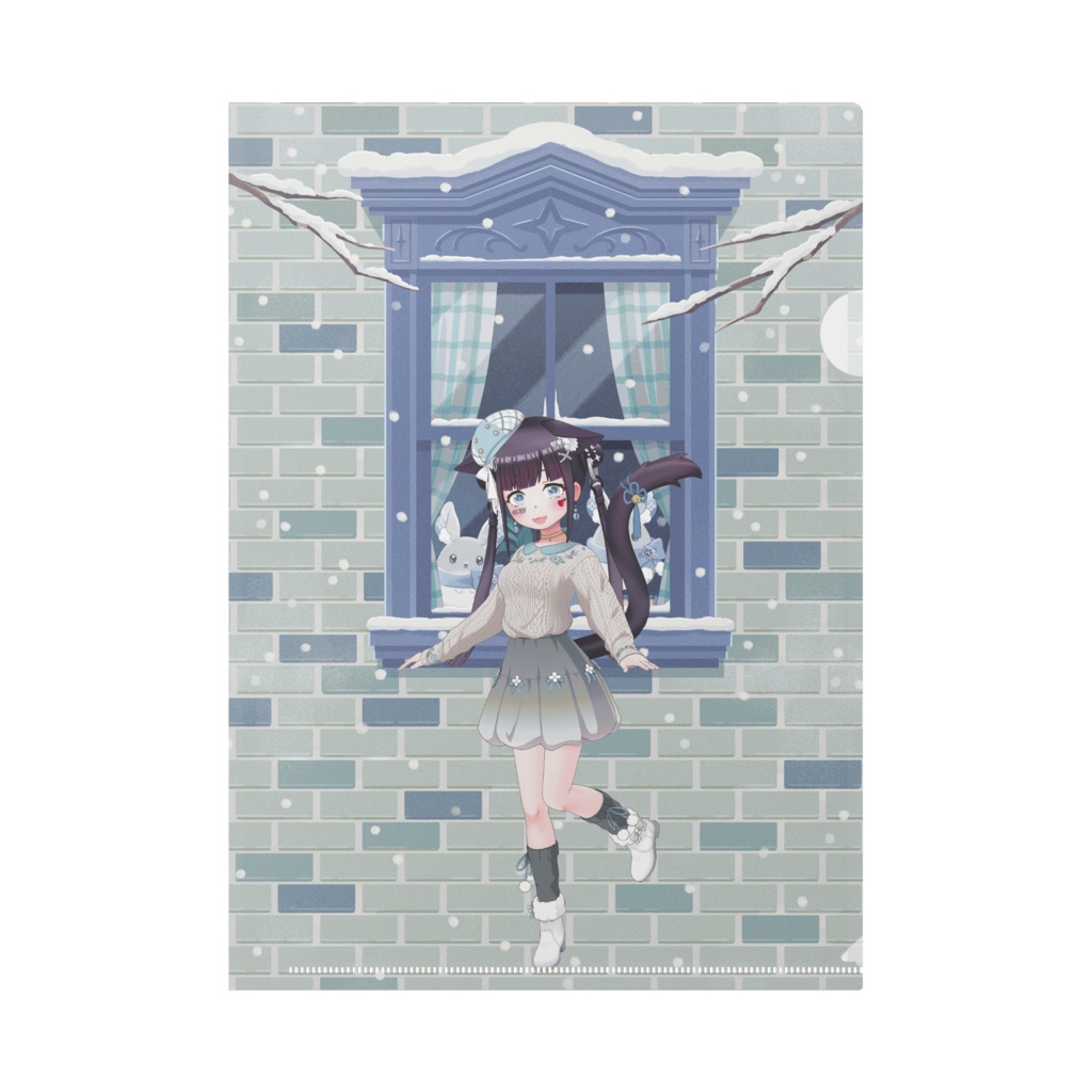 【ヤタツキ】12月冬コーデ-クリアファイル-G0493