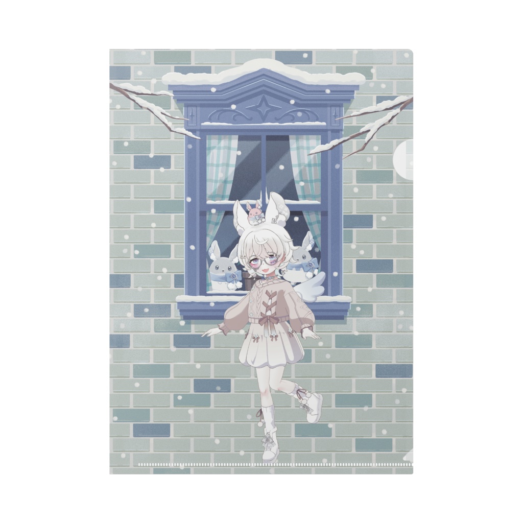 【七雪 しろせ】12月冬コーデ-クリアファイル-G0769