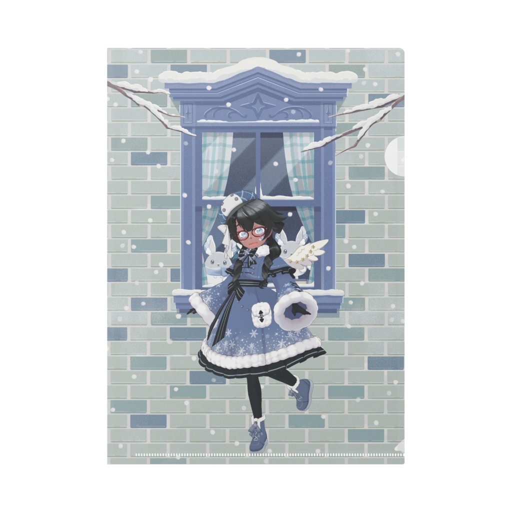 【三乃羽えぬ】12月冬コーデ-クリアファイル-G0742