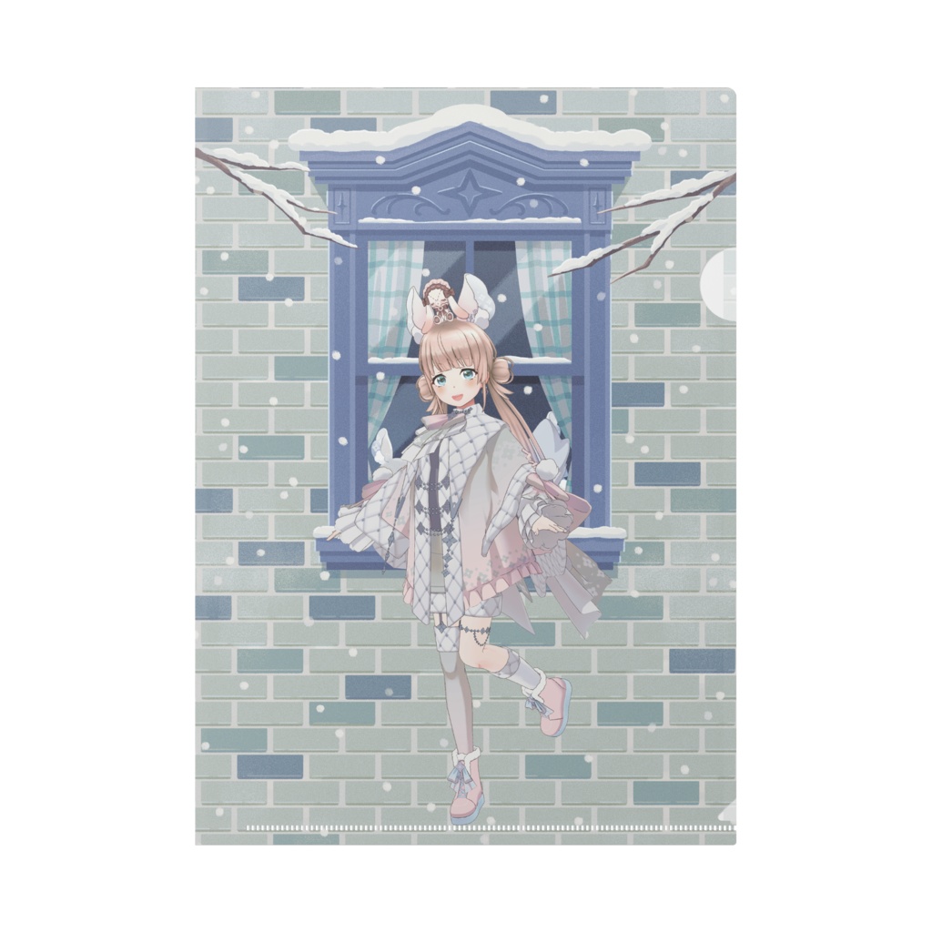【中野もな】12月冬コーデ-クリアファイル-G0872