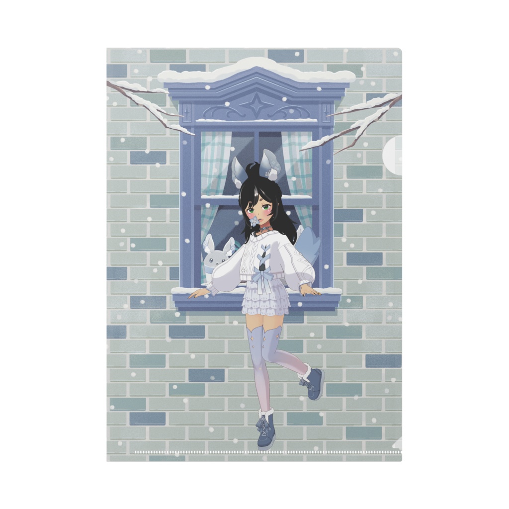 【八八 ちゃす】12月冬コーデ-クリアファイル-G0960