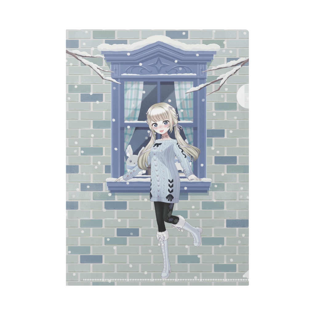 【君影りお】12月冬コーデ-クリアファイル-G0667