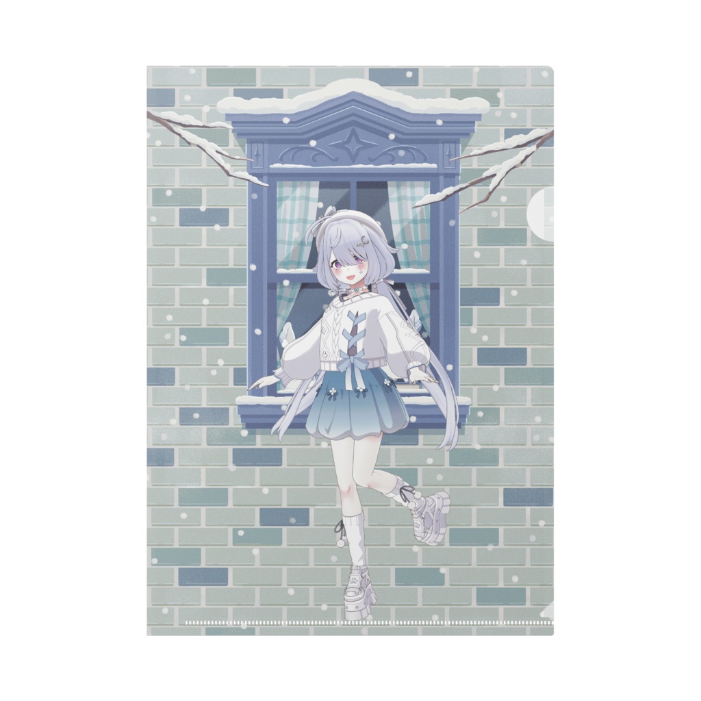 【夜月ハナ】12月冬コーデ-クリアファイル-G1032