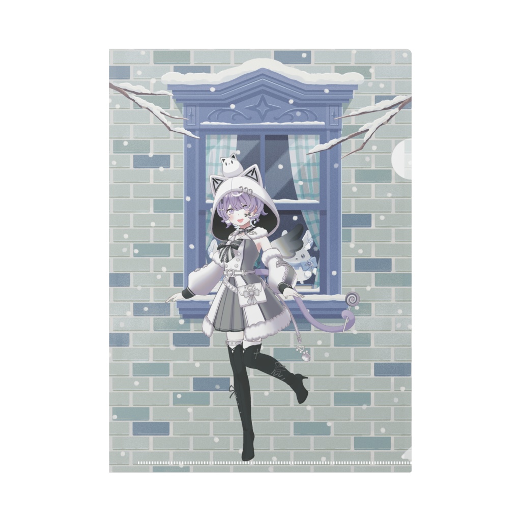 【夜月寝夢】12月冬コーデ-クリアファイル-G1033