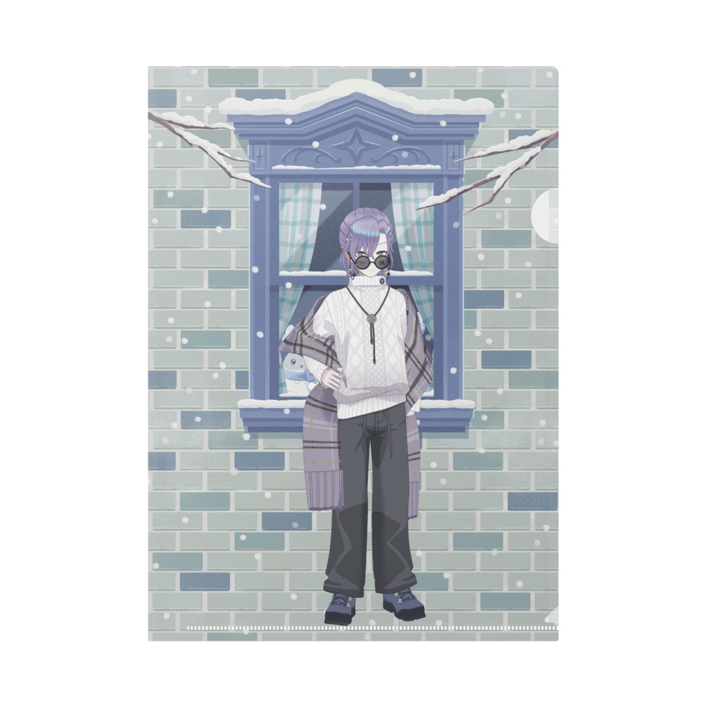 【夜空星七】12月冬コーデ-クリアファイル-G1030