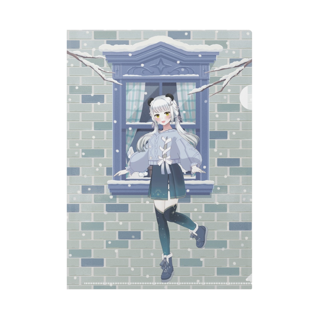【かれーぱんだんご】12月冬コーデ-クリアファイル-G0156