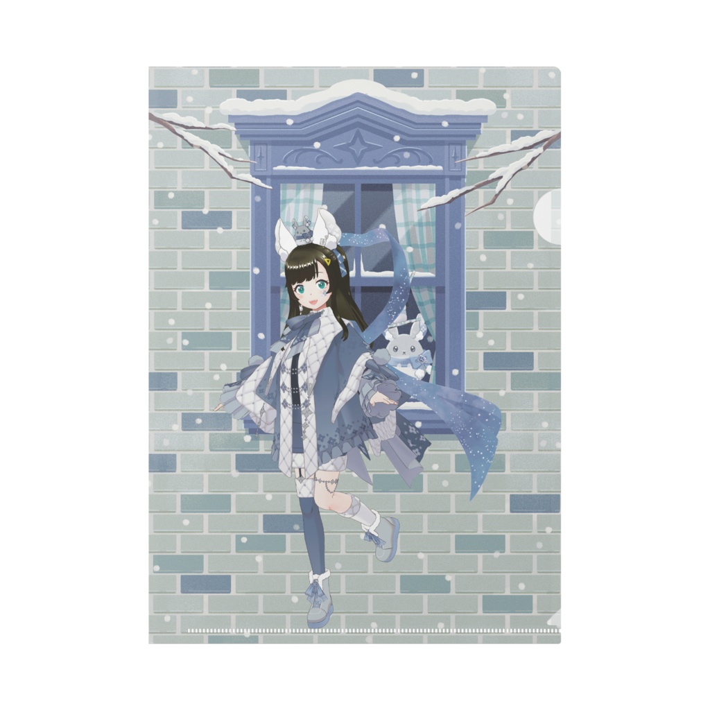 【きひろねずみ】12月冬コーデ-クリアファイル-G0166