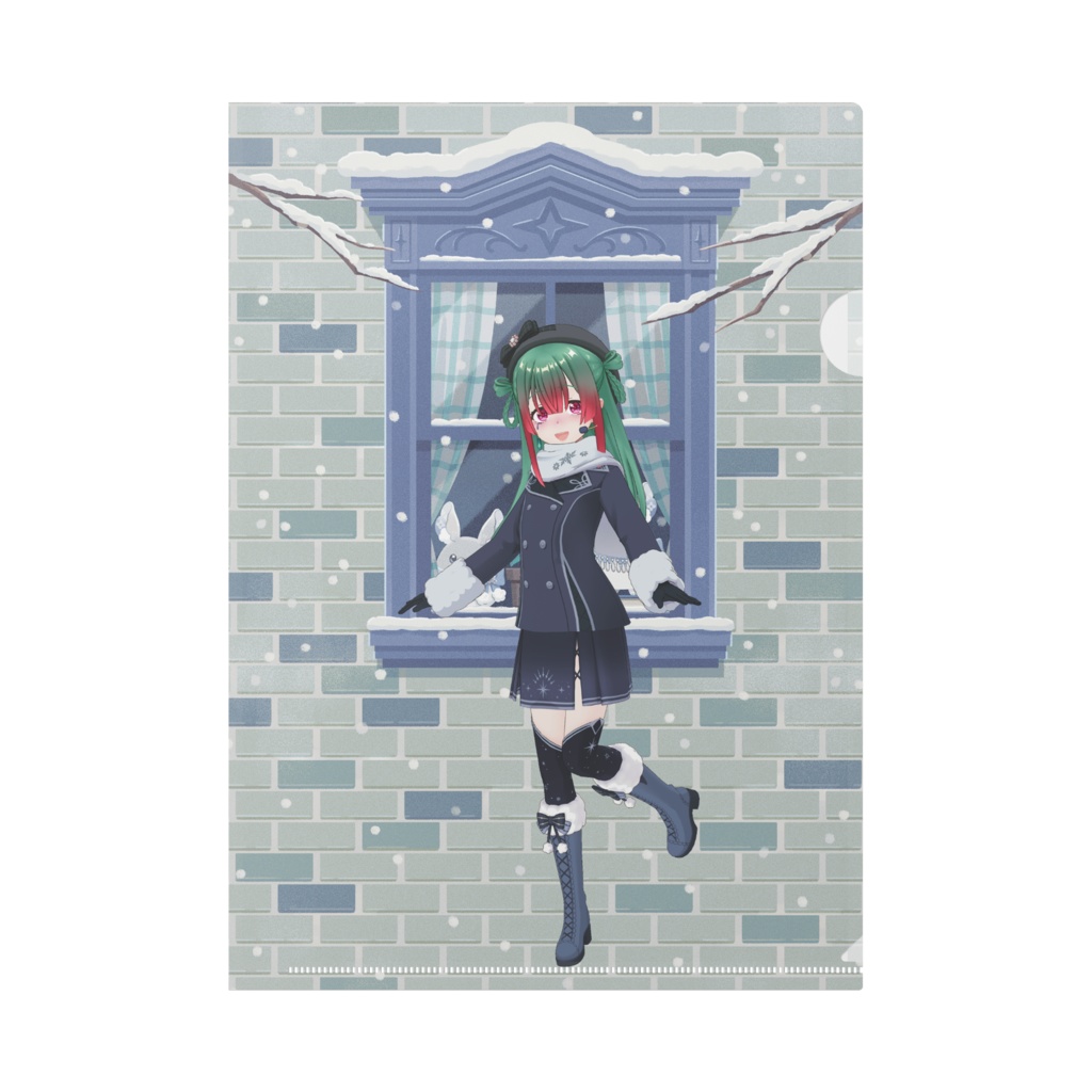 【さすわた】12月冬コーデ-クリアファイル-G0206