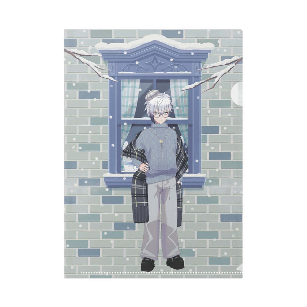 【さめさま】12月冬コーデ-クリアファイル-G0210