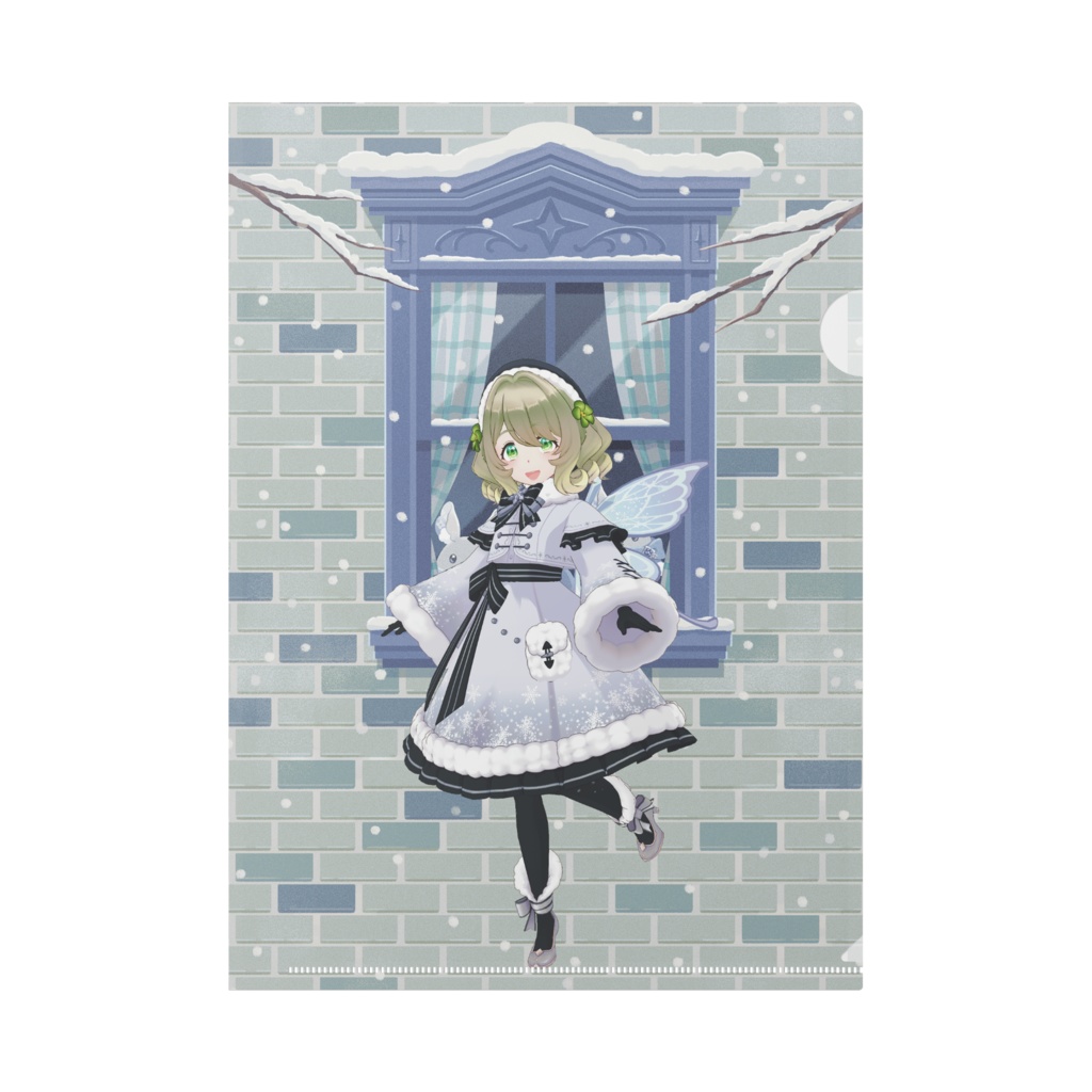 【しずく】12月冬コーデ-クリアファイル-G0217