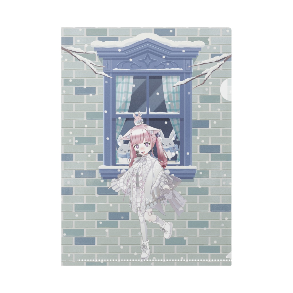 【ちゃま】12月冬コーデ-クリアファイル-G0273