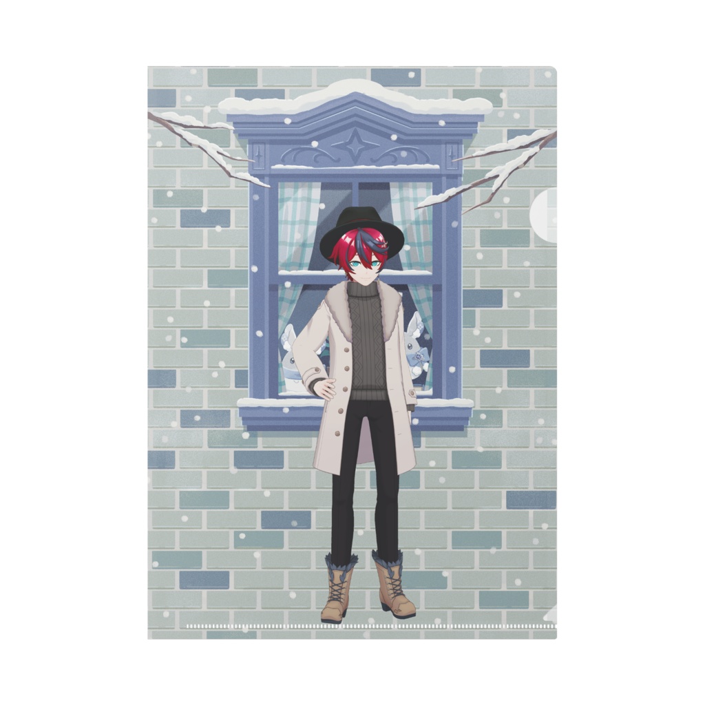 【ちぃ。】12月冬コーデ-クリアファイル-G0270