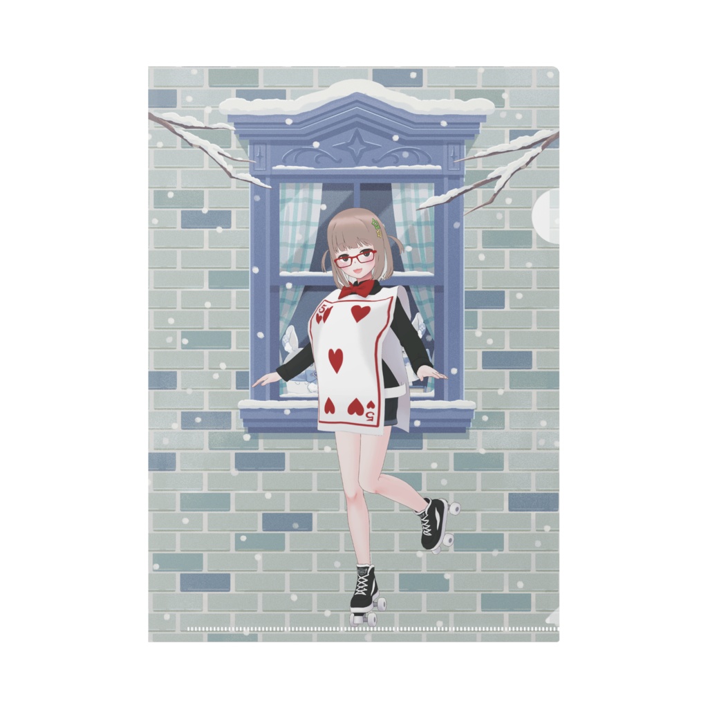 【どろん】12月冬コーデ-クリアファイル-G0307