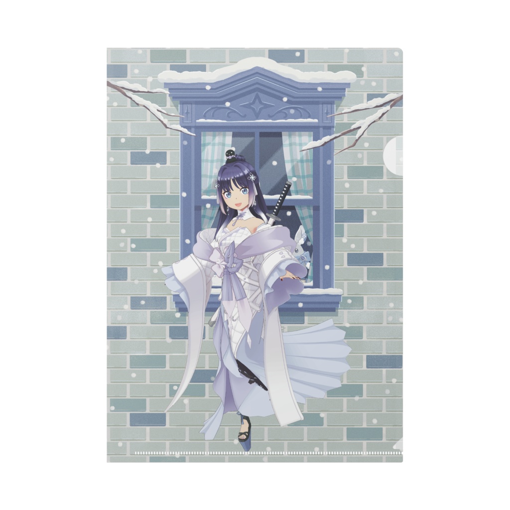 【なないろあすか】12月冬コーデ-クリアファイル-G0319