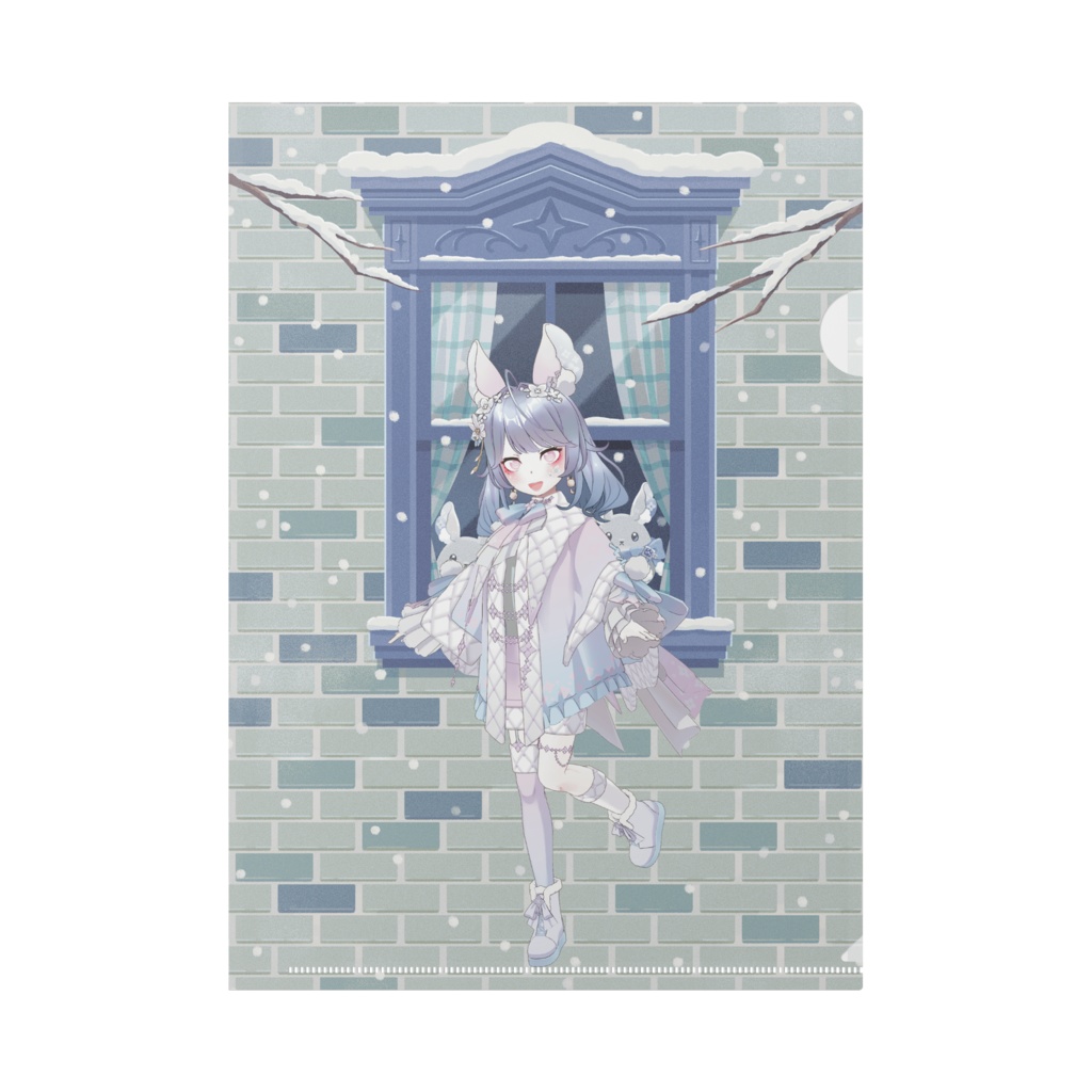 【まにまに】12月冬コーデ-クリアファイル-G0426