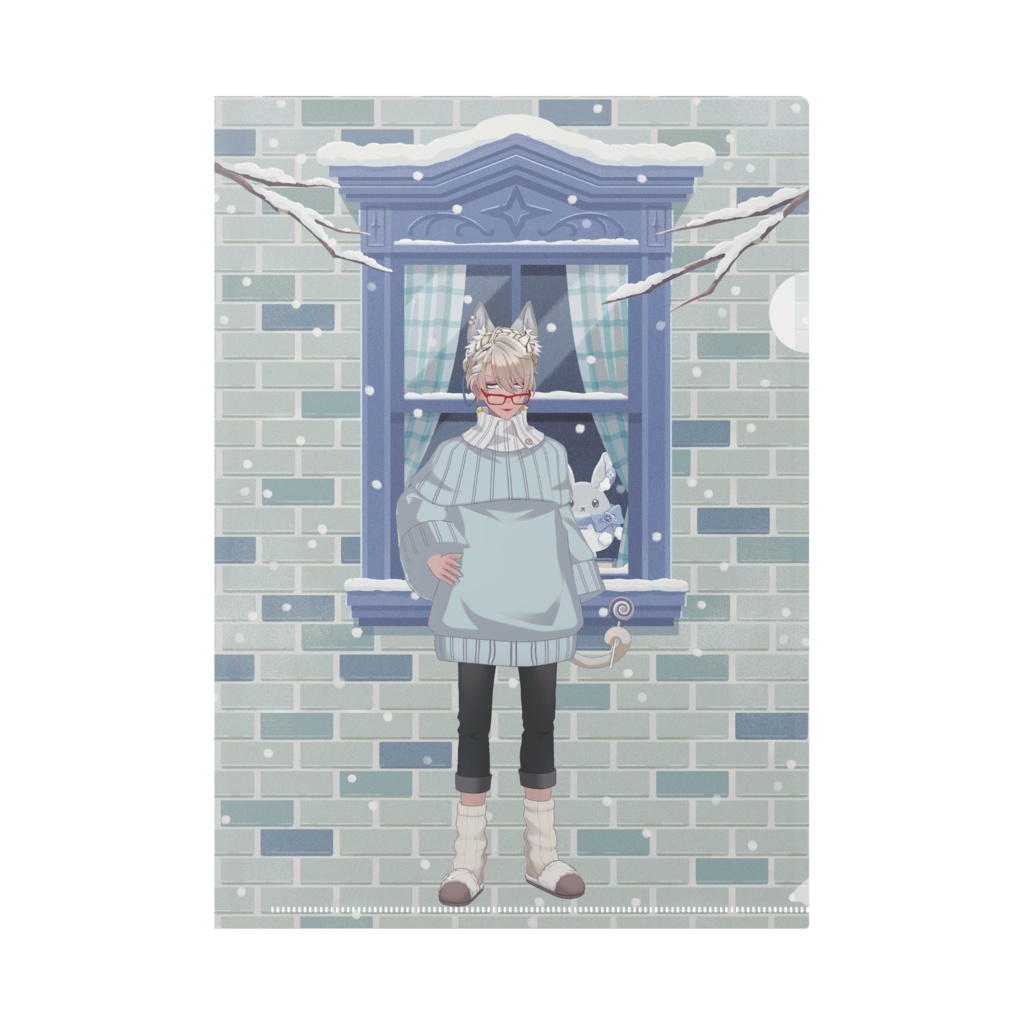【ゆきるくん】12月冬コーデ-クリアファイル-G0504