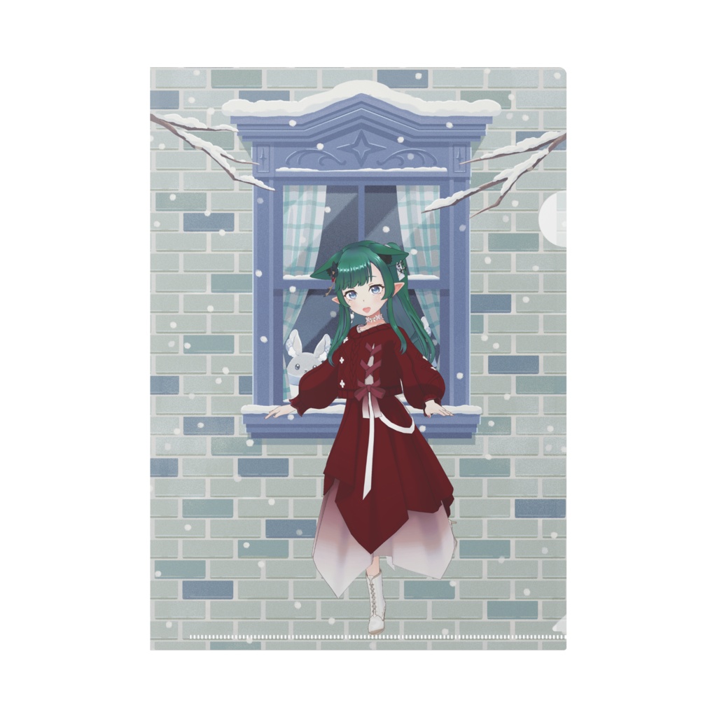 【れた】12月冬コーデ-クリアファイル-G0550