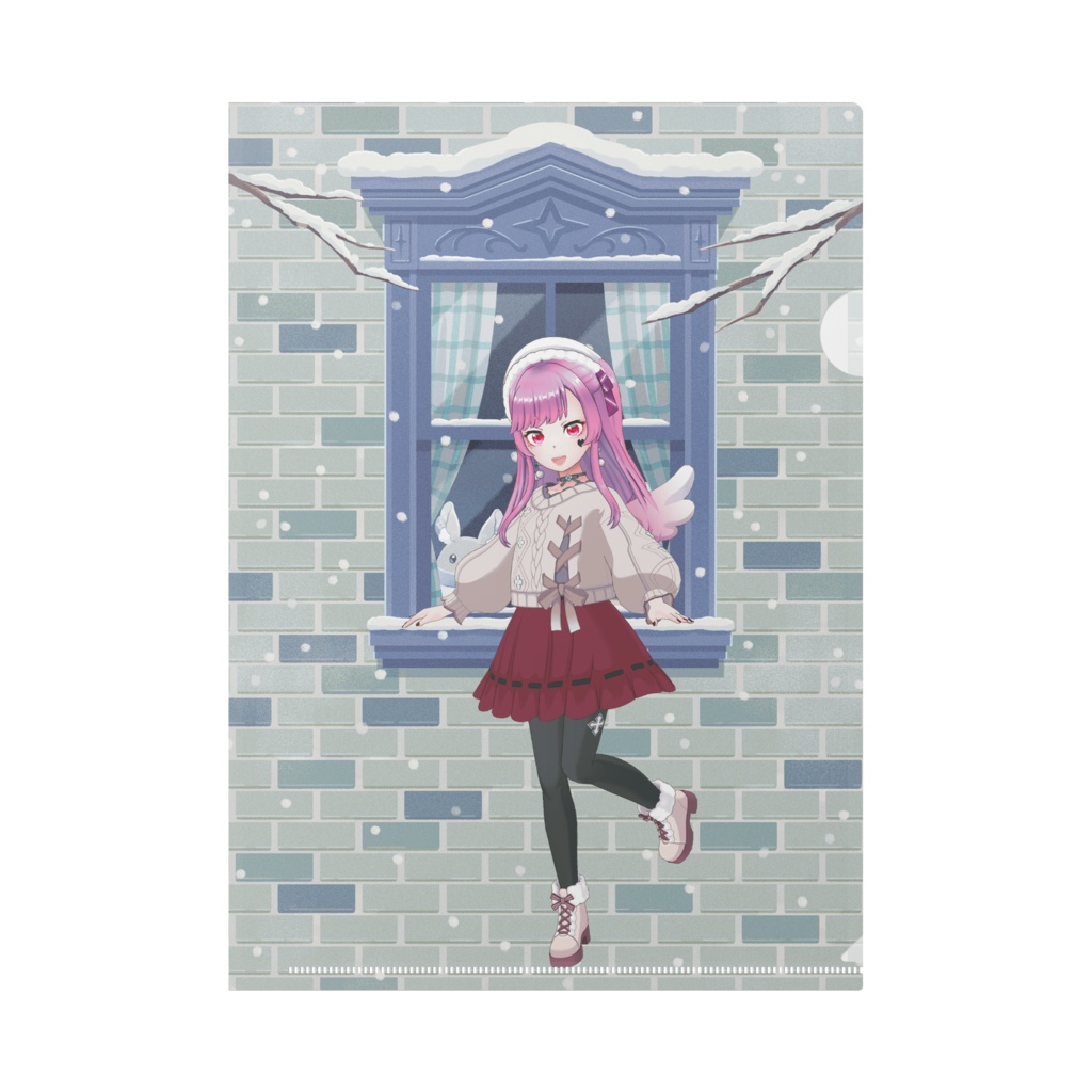 【ろっぷん。】12月冬コーデ-クリアファイル-G0557