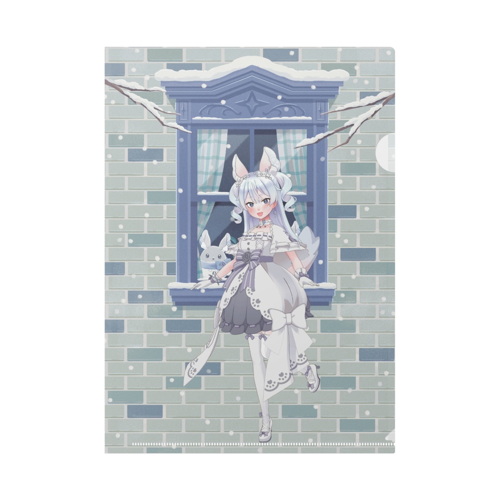 【ニャローテ大好きっ子】12月冬コーデ-クリアファイル-G0338