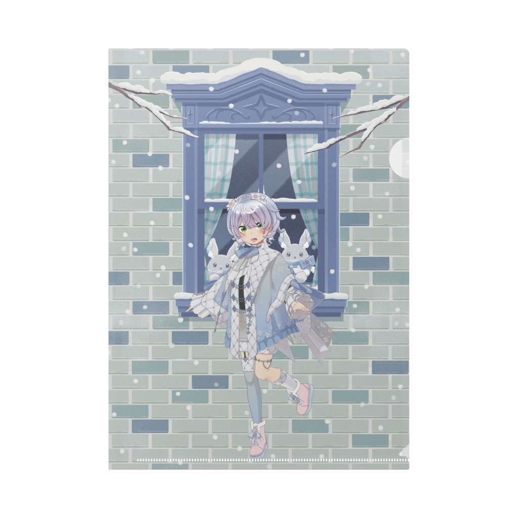 【マル】12月冬コーデ-クリアファイル-G0434