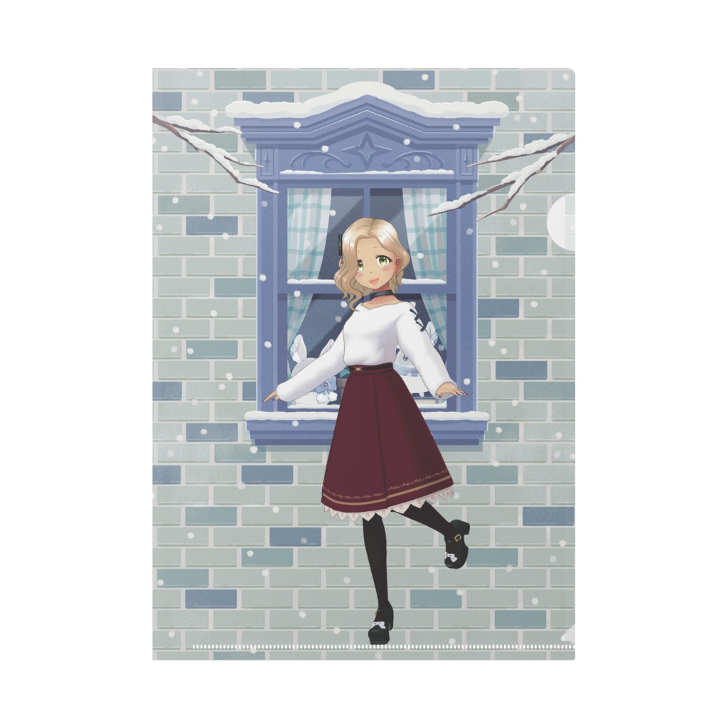 【ミルクココア】12月冬コーデ-クリアファイル-G0470