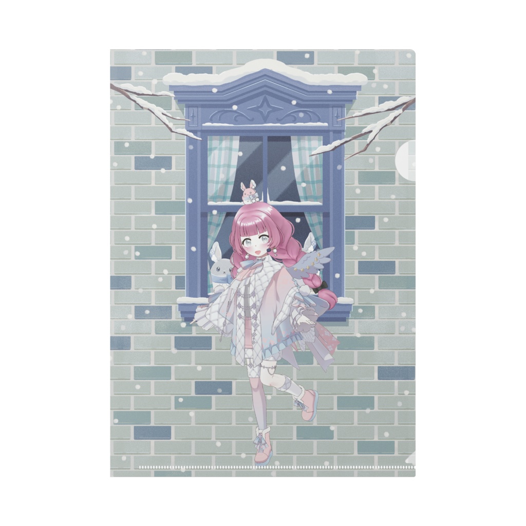 【丸目ルル】12月冬コーデ-クリアファイル-G0632