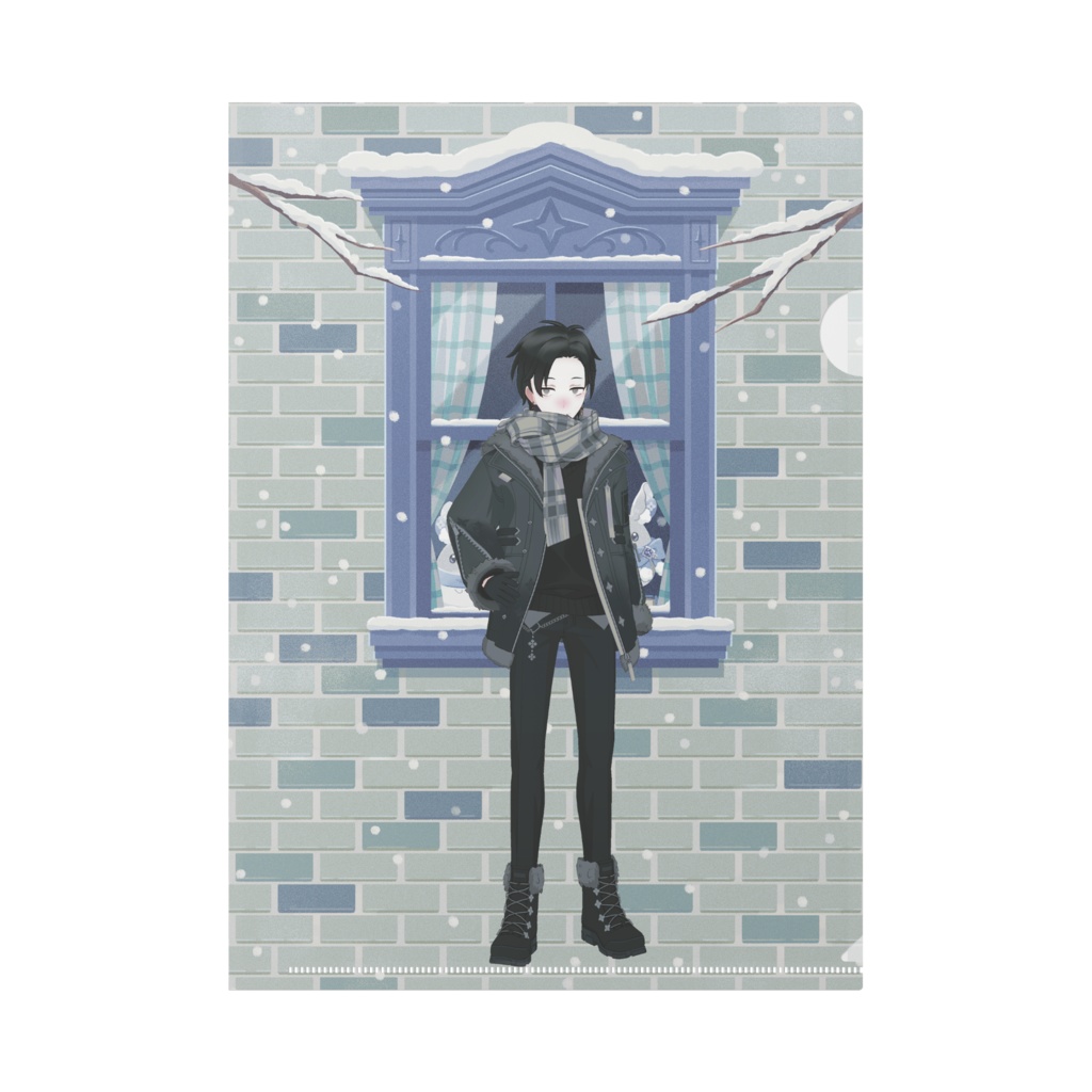 【儚花 くらげ】12月冬コーデ-クリアファイル-G1093