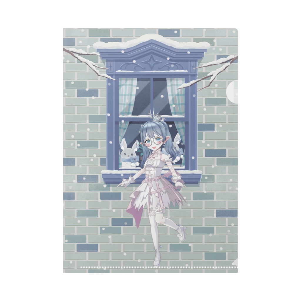 【夜噛るる】12月冬コーデ-クリアファイル-G1028