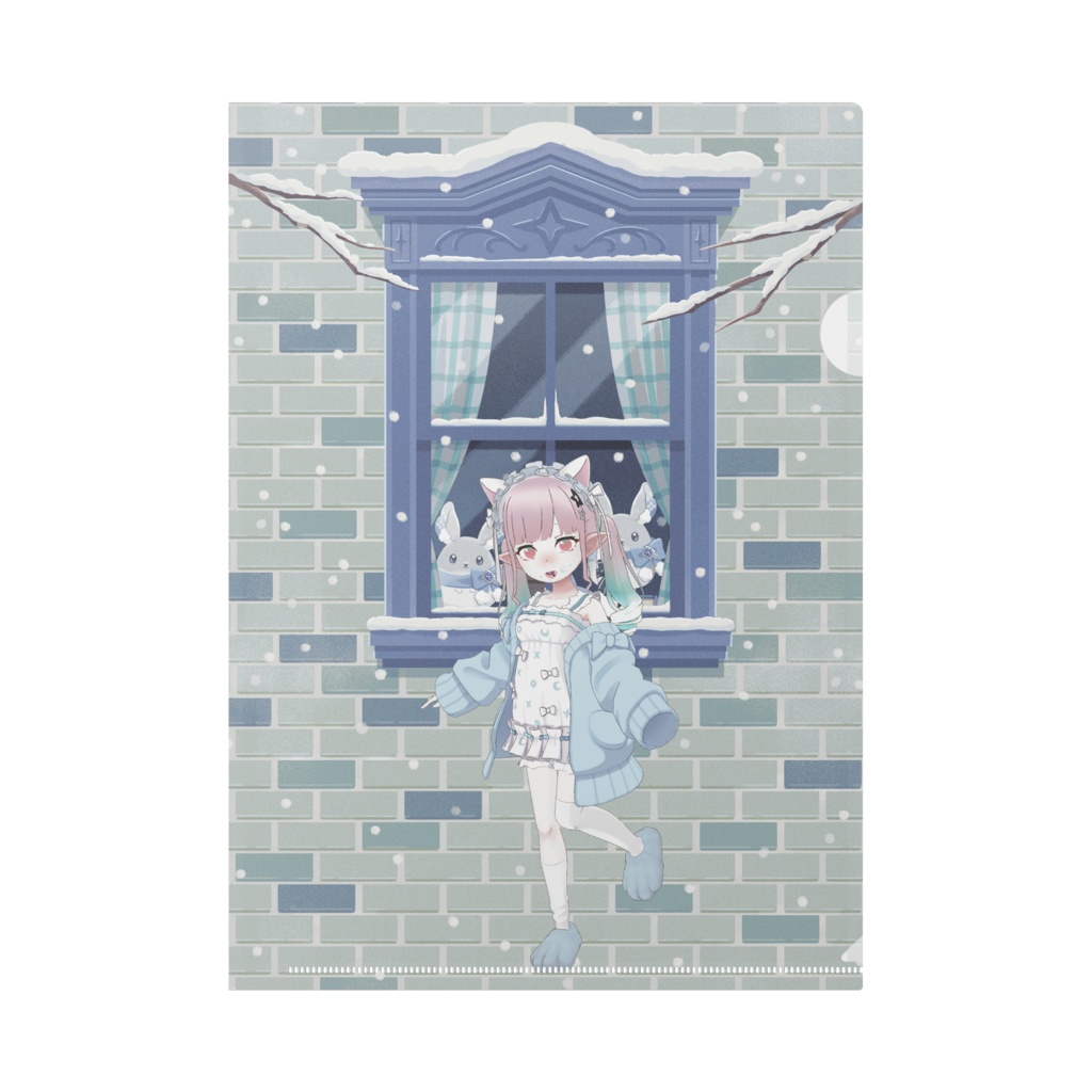 【夜夜 よ る だ】12月冬コーデ-クリアファイル-G1040