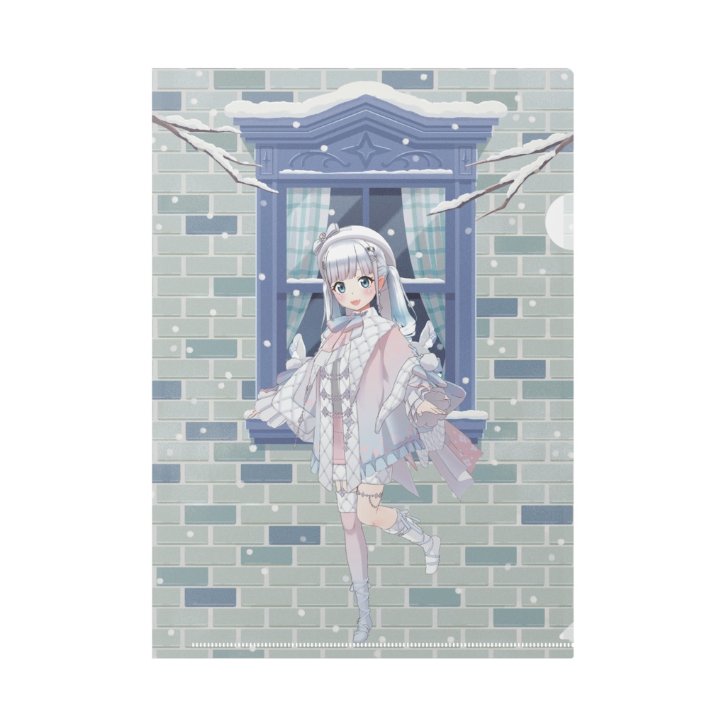【天嶺 瑠花】12月冬コーデ-クリアファイル-G0892