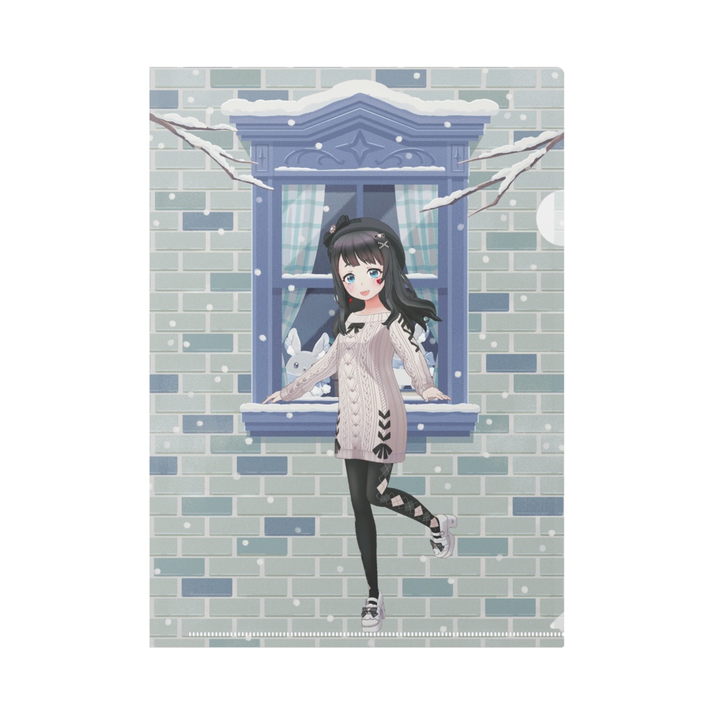 【妖怪蓮見】12月冬コーデ-クリアファイル-G1060