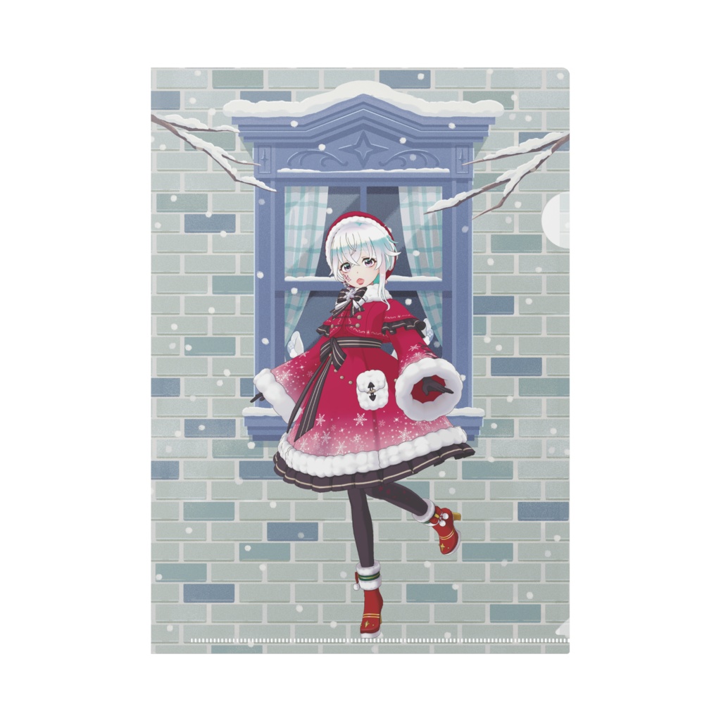 【家守水母】12月冬コーデ-クリアファイル-G0601