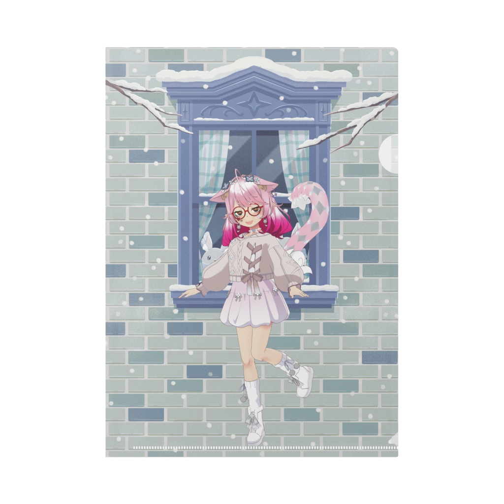 【尾柴井えんげ】12月冬コーデ-クリアファイル-G0965