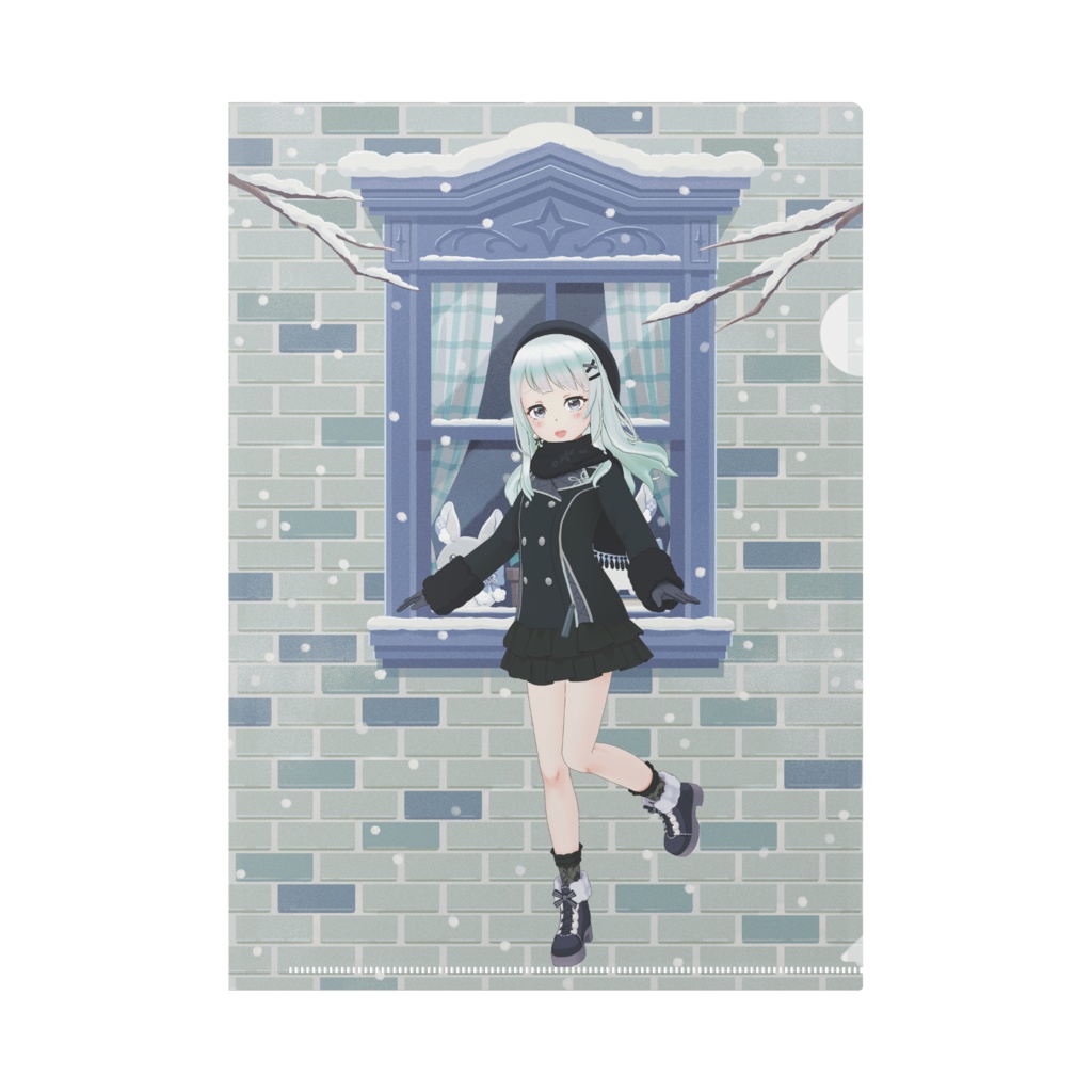 【幽花くぷら】12月冬コーデ-クリアファイル-G1050