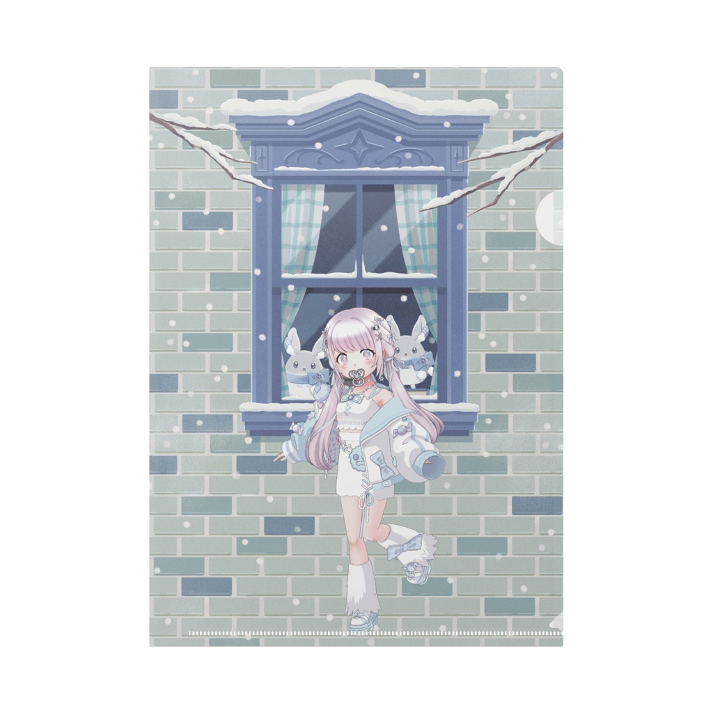 【心晴 兎依】12月冬コーデ-クリアファイル-G0802