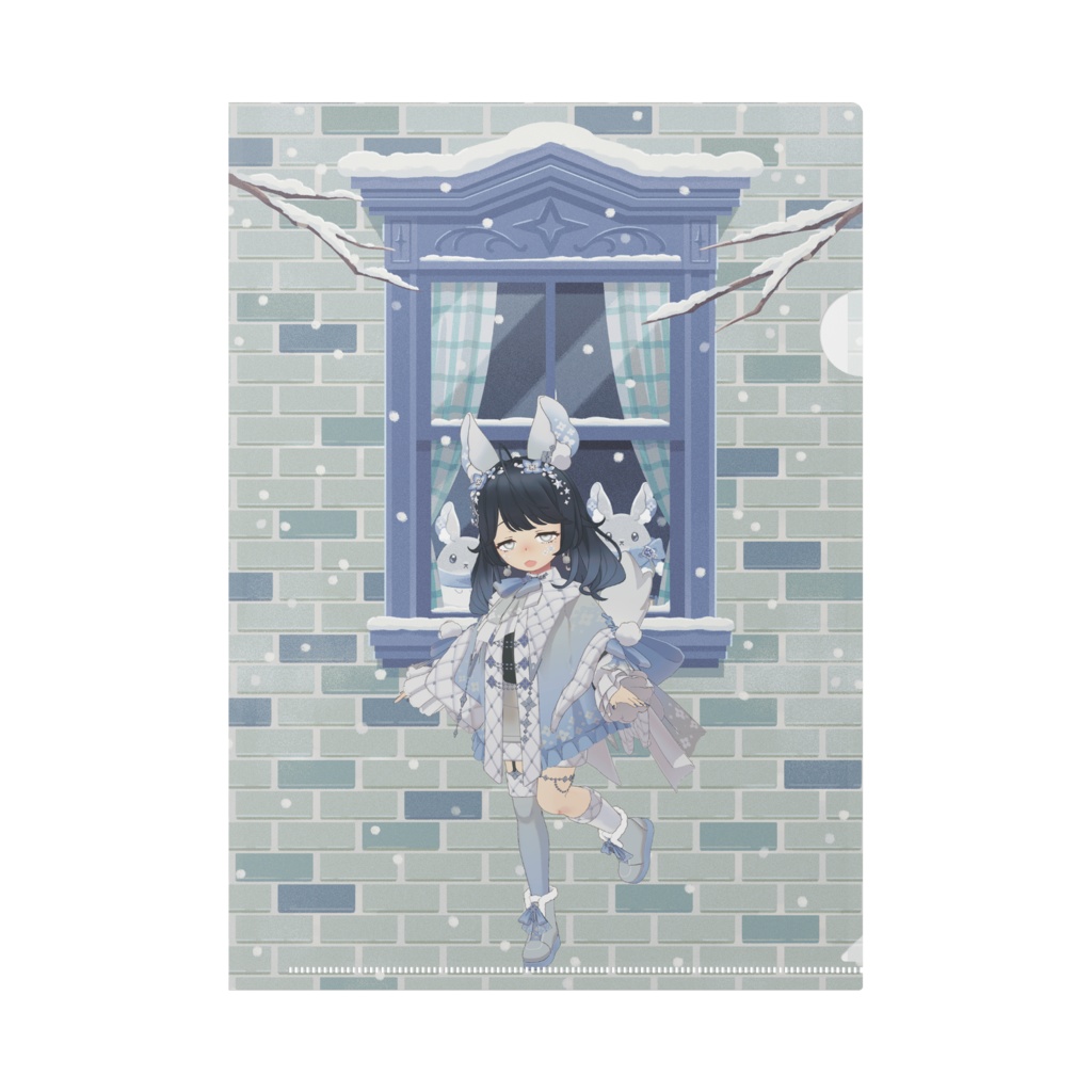 【日陰ねむむ】12月冬コーデ-クリアファイル-G0923