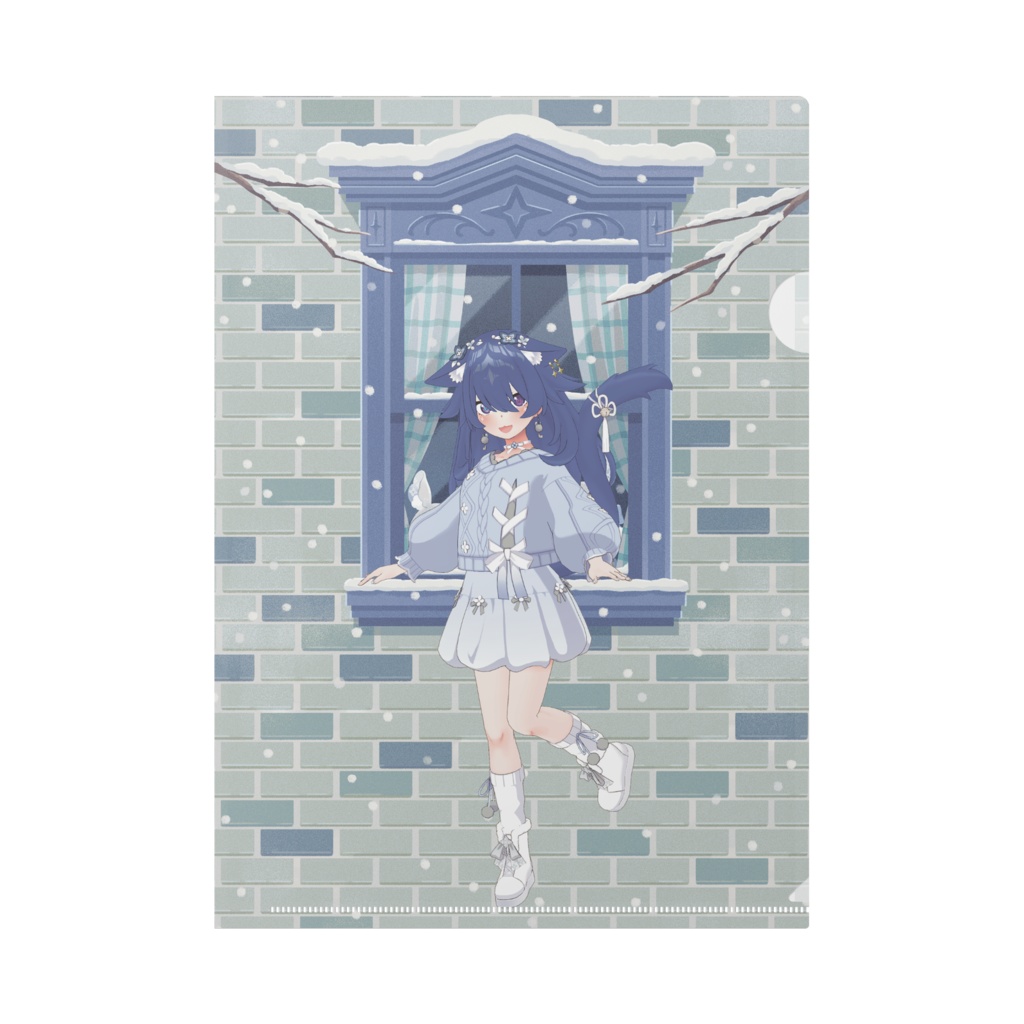 【月詠悠子】12月冬コーデ-クリアファイル-G0678