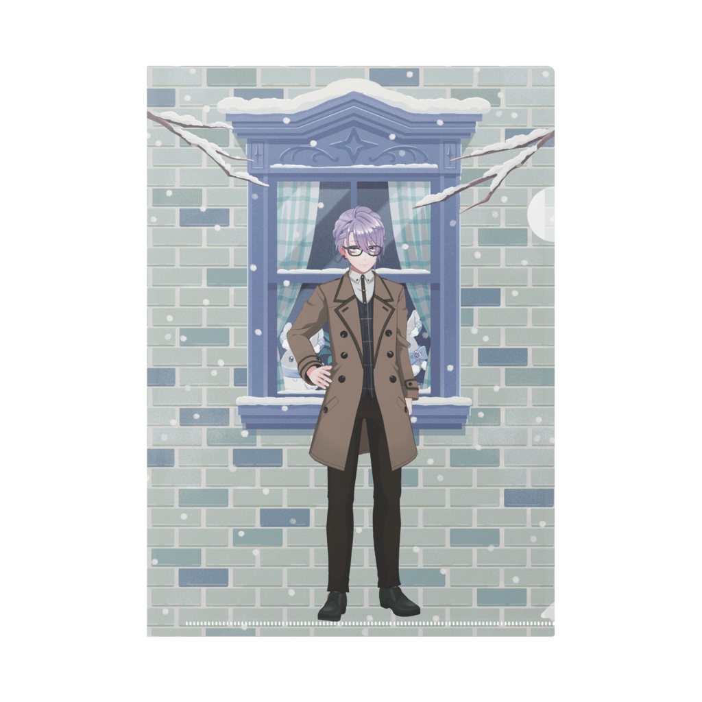 【朱雀　廻】12月冬コーデ-クリアファイル-G0773