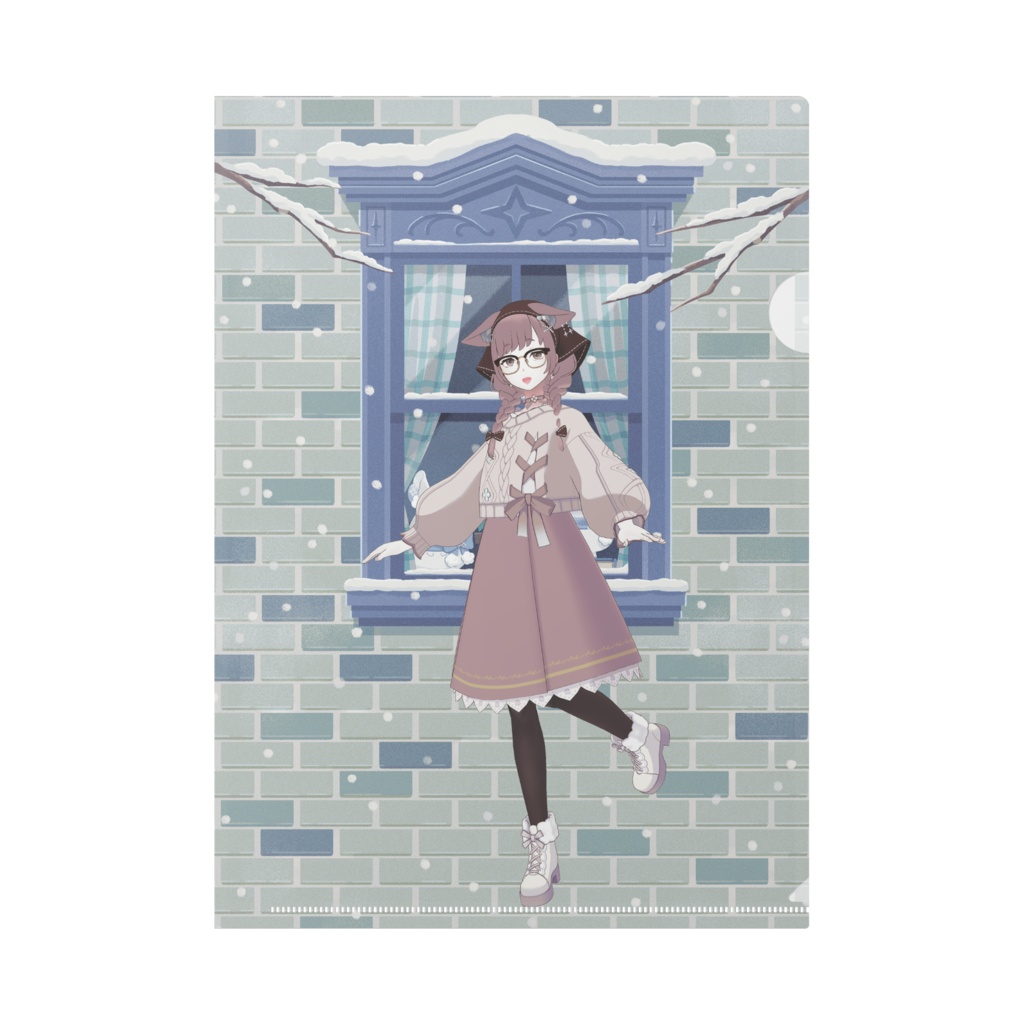 【杏仁】12月冬コーデ-クリアファイル-G0576