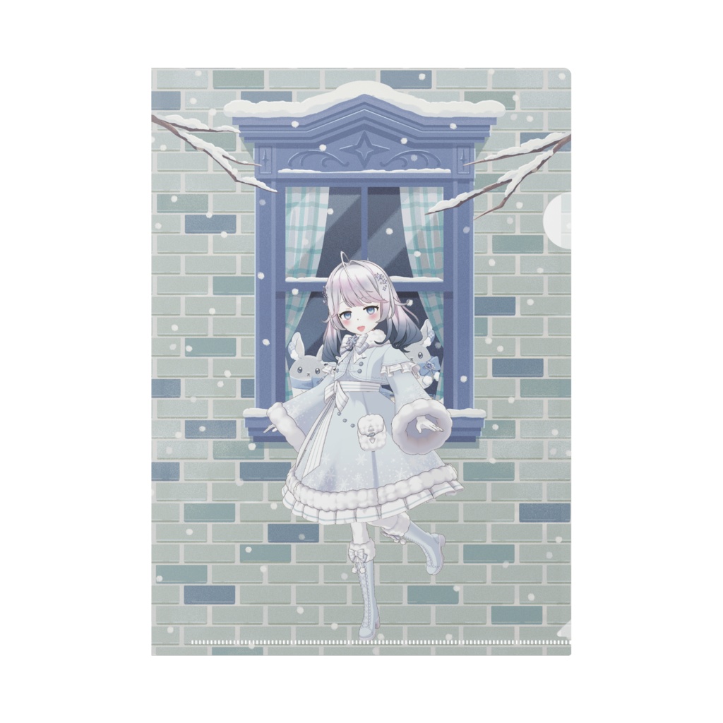 【桃空 ねね】12月冬コーデ-クリアファイル-G0910