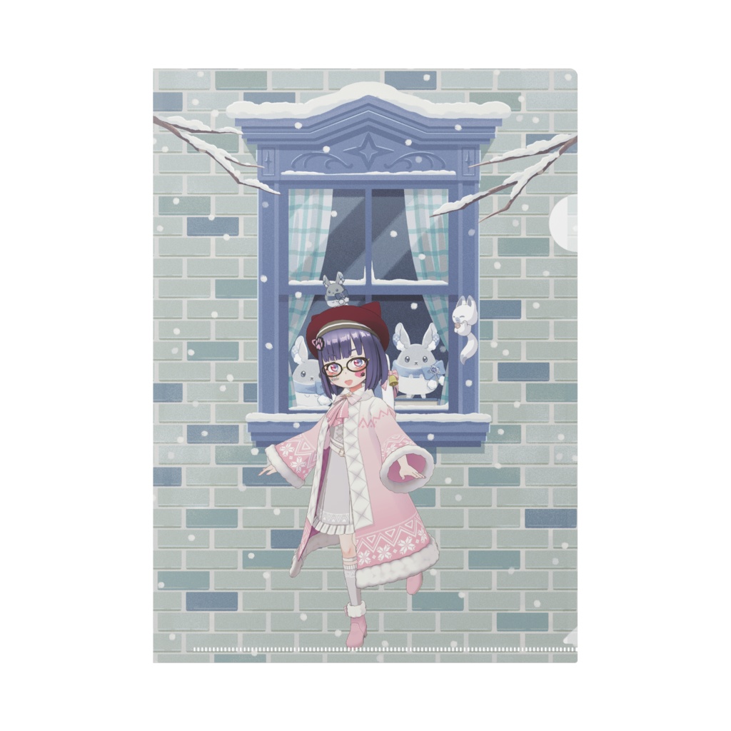 【桜猫狐獅羊唯mei】12月冬コーデ-クリアファイル-G0737