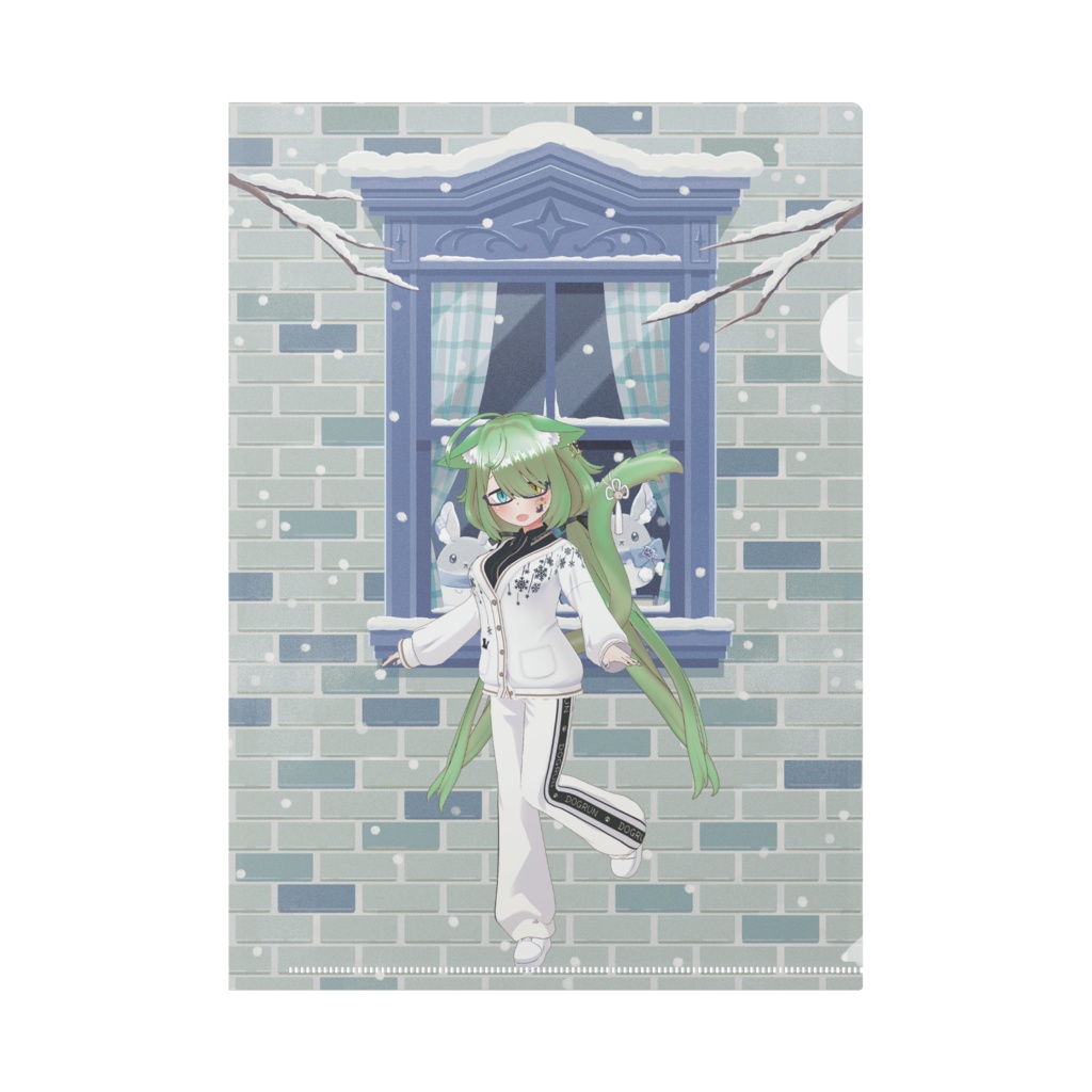 【桜神   音狐】12月冬コーデ-クリアファイル-G0735